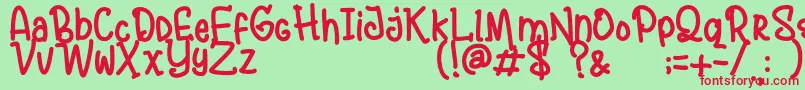 AndalusyaDemo Font – Red Fonts on Green Background