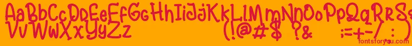 AndalusyaDemo-fontti – punaiset fontit oranssilla taustalla