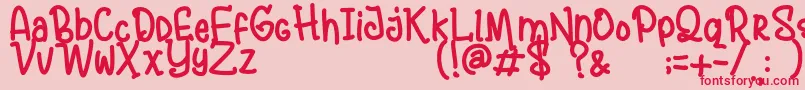 AndalusyaDemo Font – Red Fonts on Pink Background