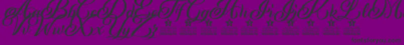 Andaluzia Personal Use-Schriftart – Schwarze Schriften auf violettem Hintergrund