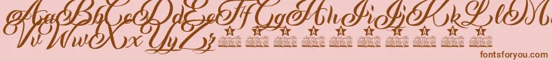 Andaluzia Personal Use Font – Brown Fonts on Pink Background