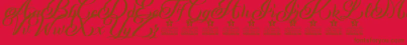 Andaluzia Personal Use Font – Brown Fonts on Red Background
