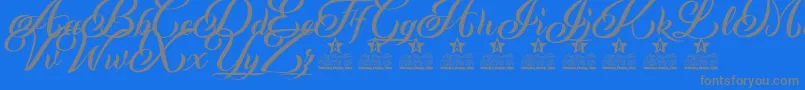 Andaluzia Personal Use Font – Gray Fonts on Blue Background