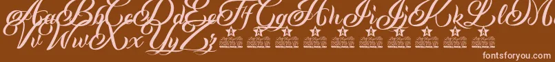 Andaluzia Personal Use Font – Pink Fonts on Brown Background