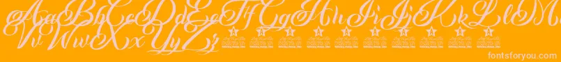 Andaluzia Personal Use Font – Pink Fonts on Orange Background