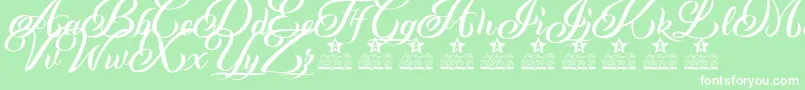 Andaluzia Personal Use Font – White Fonts on Green Background