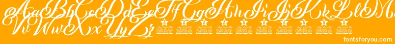 Andaluzia Personal Use Font – White Fonts on Orange Background