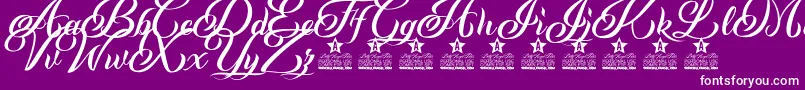 Andaluzia Personal Use Font – White Fonts on Purple Background