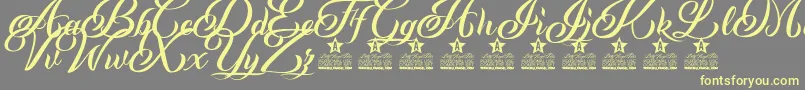 Andaluzia Personal Use Font – Yellow Fonts on Gray Background