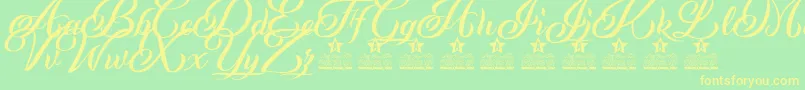 Andaluzia Personal Use Font – Yellow Fonts on Green Background