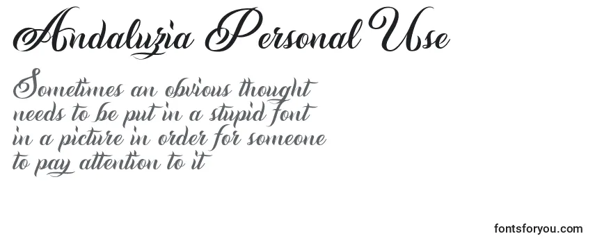 Обзор шрифта Andaluzia Personal Use