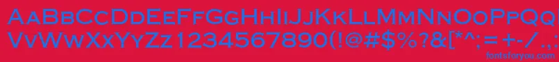 CopperplateGothicRegular Font – Blue Fonts on Red Background