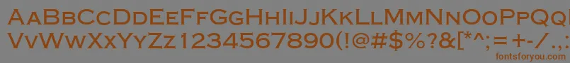 CopperplateGothicRegular Font – Brown Fonts on Gray Background