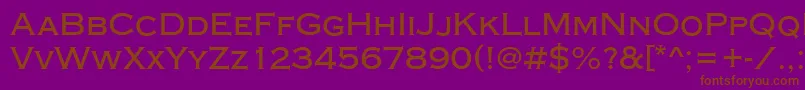 CopperplateGothicRegular Font – Brown Fonts on Purple Background