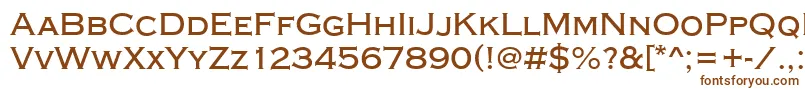 CopperplateGothicRegular Font – Brown Fonts on White Background