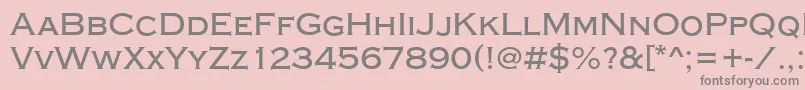 CopperplateGothicRegular Font – Gray Fonts on Pink Background