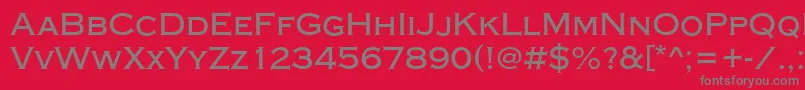 CopperplateGothicRegular Font – Gray Fonts on Red Background