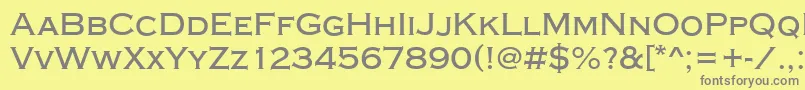 CopperplateGothicRegular Font – Gray Fonts on Yellow Background