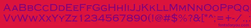 CopperplateGothicRegular Font – Purple Fonts on Red Background