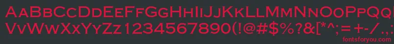 CopperplateGothicRegular Font – Red Fonts on Black Background