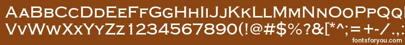 CopperplateGothicRegular Font – White Fonts on Brown Background