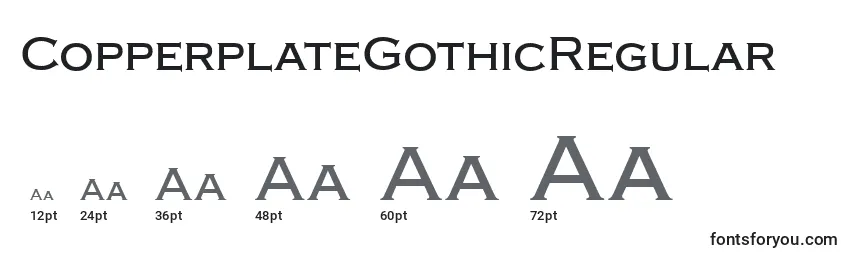 CopperplateGothicRegular Font Sizes