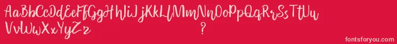 Andaman DEMO Font – Pink Fonts on Red Background