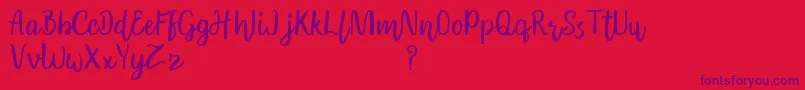 Andaman DEMO Font – Purple Fonts on Red Background