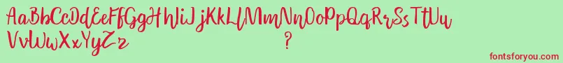 Andaman DEMO Font – Red Fonts on Green Background