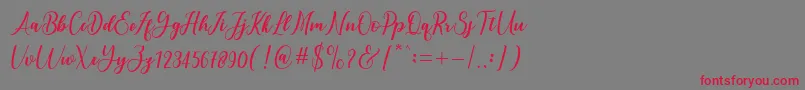 andayani Font – Red Fonts on Gray Background