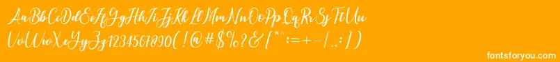 fuente andayani – Fuentes Blancas Sobre Fondo Naranja