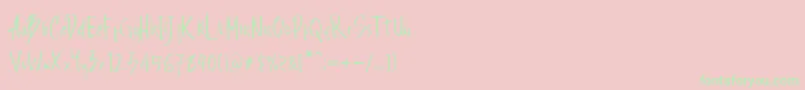 Andecha Font – Green Fonts on Pink Background