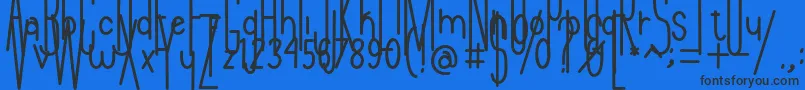 Andeglei sanse-fontti – mustat fontit sinisellä taustalla