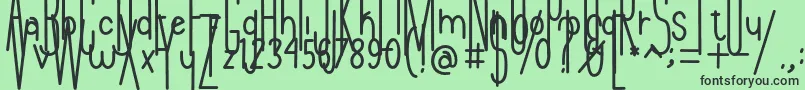 Шрифт Andeglei sanse – чёрные шрифты на зелёном фоне