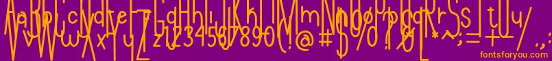 More about Andeglei sanse Font Andeglei sanse Font – Orange Fonts on Purple Background
