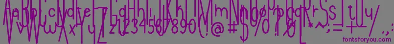 Andeglei sanse Font – Purple Fonts on Gray Background