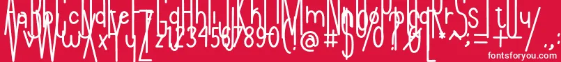 Andeglei sanse Font – White Fonts on Red Background