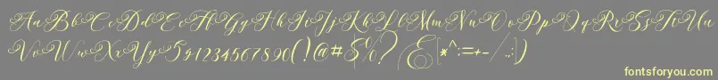 Andeglei-Schriftart – Gelbe Schriften auf grauem Hintergrund