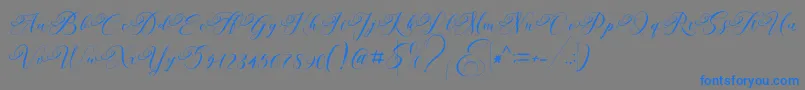 Шрифт Andeglei – синие шрифты на сером фоне