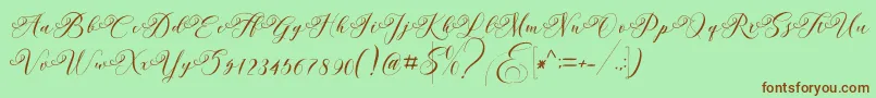 Andeglei Font – Brown Fonts on Green Background