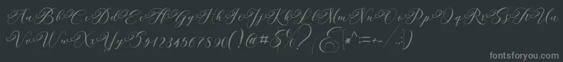 Andeglei Font – Gray Fonts on Black Background