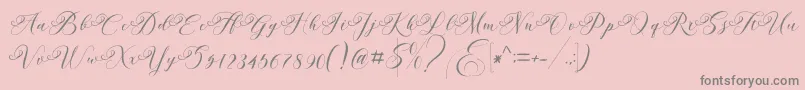 Andeglei-Schriftart – Graue Schriften auf rosa Hintergrund
