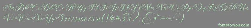 Andeglei Font – Green Fonts on Gray Background
