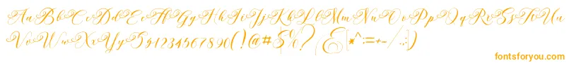 Andeglei Font – Orange Fonts on White Background