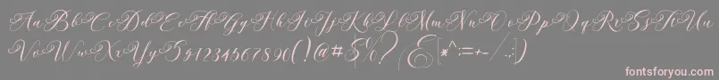 Andeglei-Schriftart – Rosa Schriften auf grauem Hintergrund