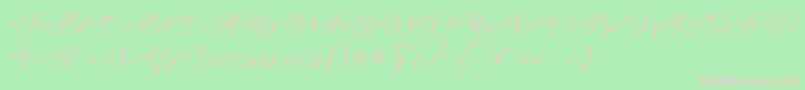 Andeglei Font – Pink Fonts on Green Background
