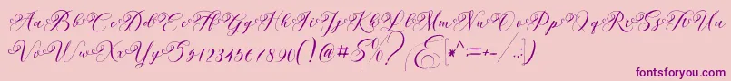 Andeglei Font – Purple Fonts on Pink Background