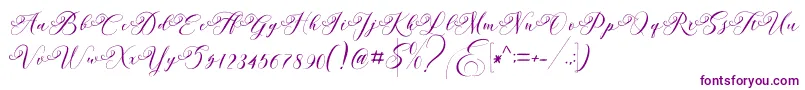 Шрифт Andeglei – фиолетовые шрифты на белом фоне