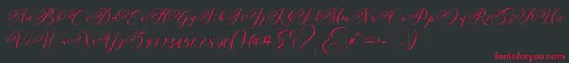 Andeglei Font – Red Fonts on Black Background