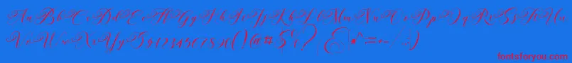 Шрифт Andeglei – красные шрифты на синем фоне